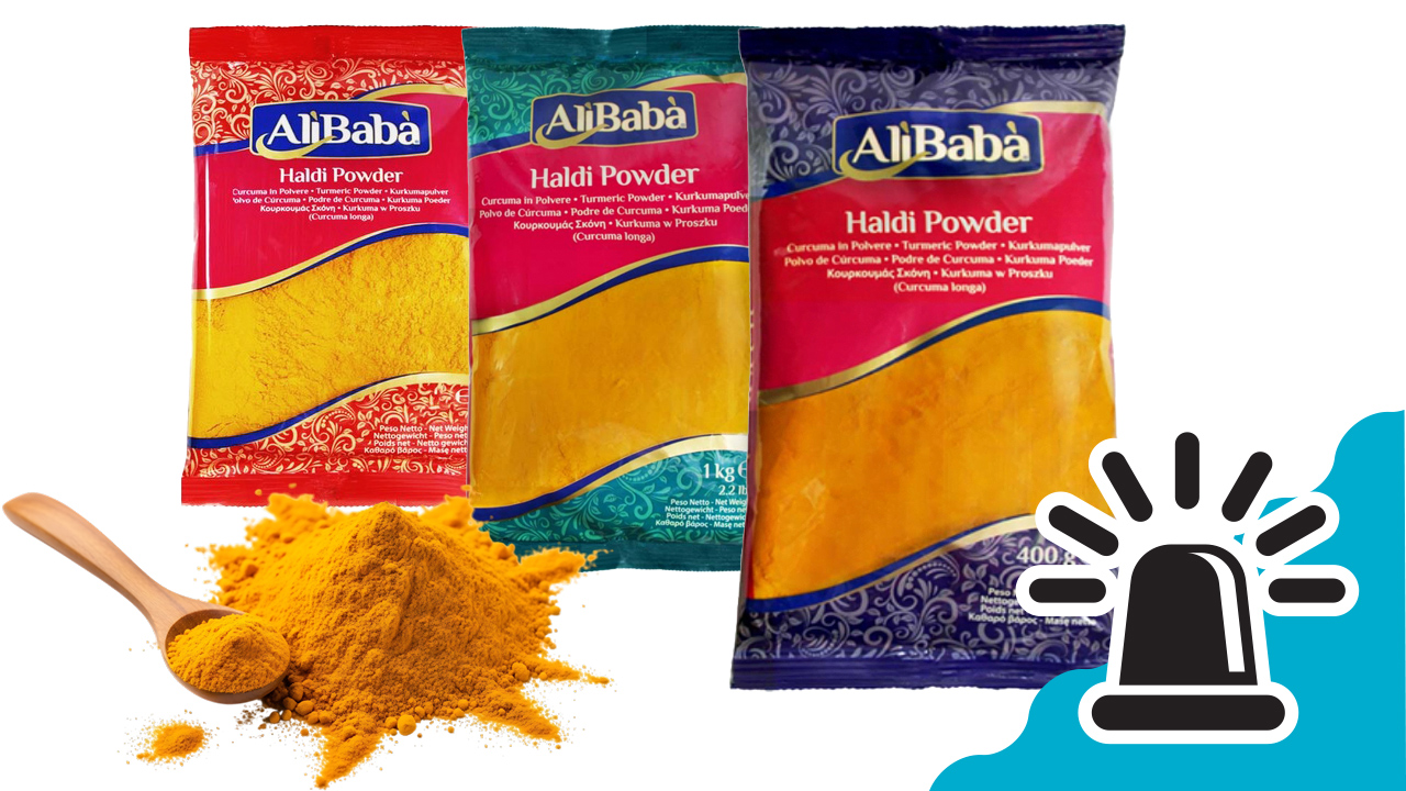 Cúrcuma Ali Baba Haldi Powder: alerta por salmonella